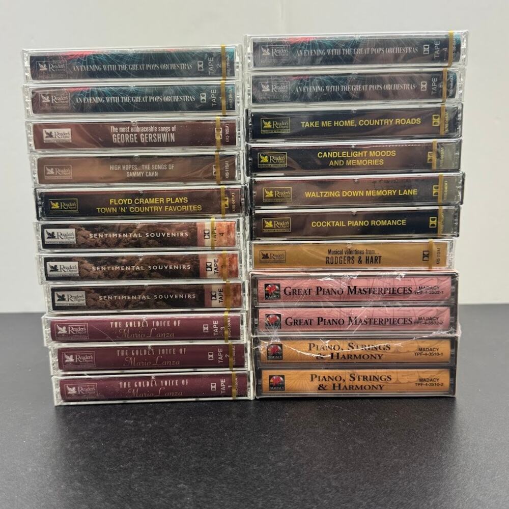 Lot of 22 Readers Digest Music Cassettes - Gershwin, Great Pops Orchestra